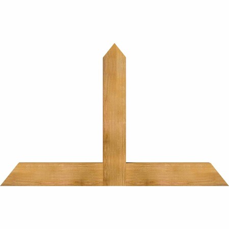 Ekena Millwork Portland Rough Sawn Timber Gable Bracket, Western Red Cedar, 60"W x 38"H x 4"D x 6"F, 15/12 Pitch GBW060X38X0406POR00RWR